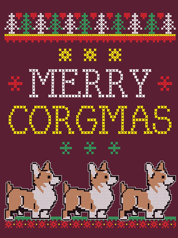 Merry Corgmas Tshirt Corgi Pet Dog Ugly Christmas Sweater by MemWear