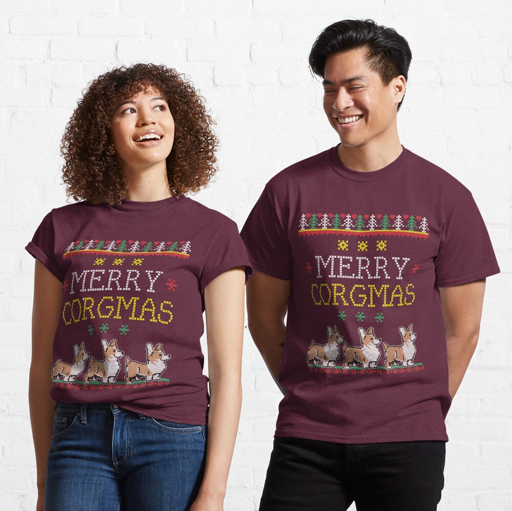 Merry Corgmas Tshirt Corgi Pet Dog Ugly Christmas Sweater Classic T-Shirt