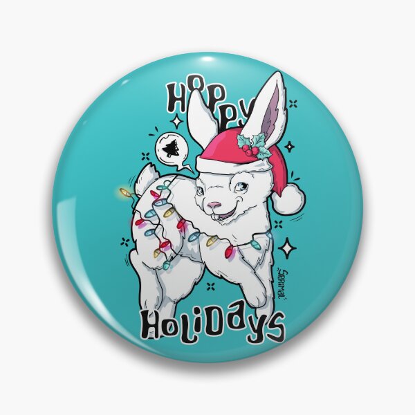 Item preview, Hoppy Holidays hopping Christmas Bunny Rabbit designed and sold by SPIRIMAL.