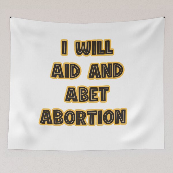 Item preview, I will aid and abet abortion quote fun cute lettering  designed and sold by vishalraifx.