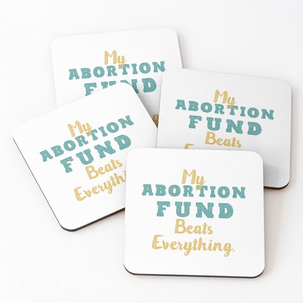 Item preview, My abortion fund beats everything quote mint and yellow color designed and sold by vishalraifx.