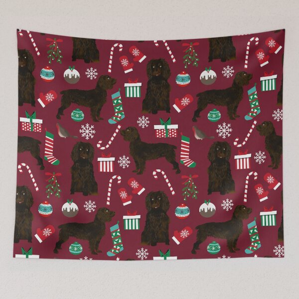 Item preview, Boykin Spaniel christmas pattern dog breed presents stockings candy canes designed and sold by PetFriendly.
