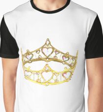Queen of Hearts gold crown tiara by Kristie Hubler Graphic T-Shirt