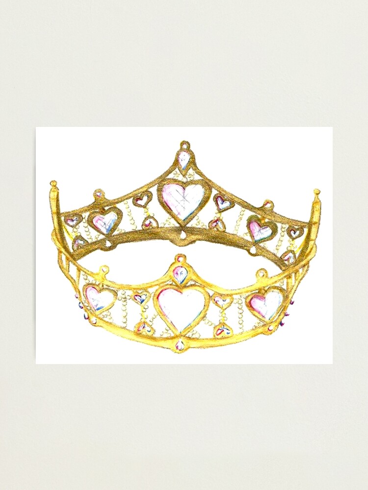 Crown Queen of Hearts Mini Gold