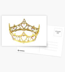 Queen of Hearts gold crown tiara by Kristie Hubler Postcards