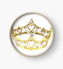 Queen of Hearts gold crown tiara by Kristie Hubler Clock
