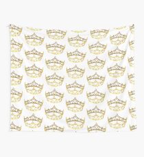Queen of Hearts gold crown tiara by Kristie Hubler Wall Tapestry