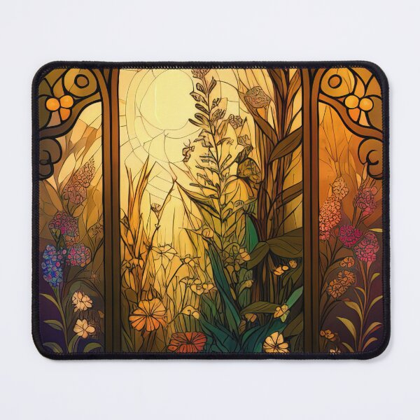 Item preview, Floral window mosaic stained glass design designed and sold by RK - Shop.