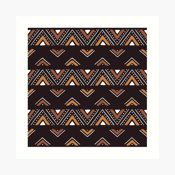 Best African Bathroom Rug Mat Kuba Print by bynelo - Bath Mats