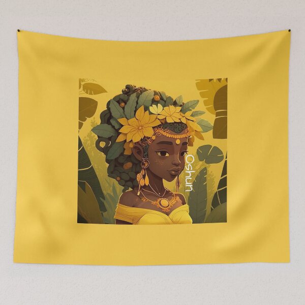 Item preview, Oshun, as a little girl, Goddess of divinity, femininity, fertility, beauty, and love is connected to destiny and divination designed and sold by tre2k3.