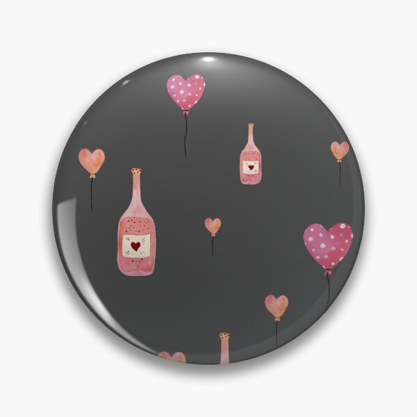 Item preview, Bottle glass heart cute love watercolor pattern grey designed and sold by Yana Mustafina | Boho Soulful Designs.