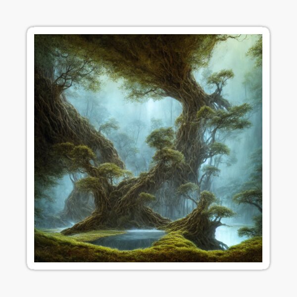 Wise Mystical Tree Stickers for Sale