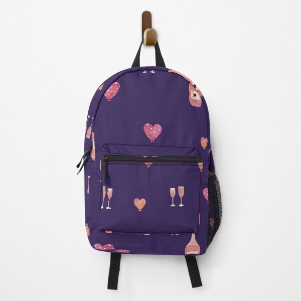 Item preview, Bottle glass heart cute love watercolor pattern violet designed and sold by Yana Mustafina | Boho Soulful Designs.