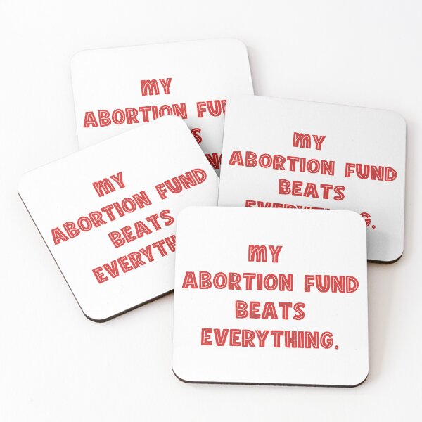 Item preview, My abortion fund beats everything quote red color designed and sold by vishalraifx.
