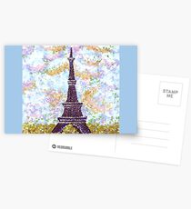 Eiffel Tower Pointillism by Kristie Hubler Postcards