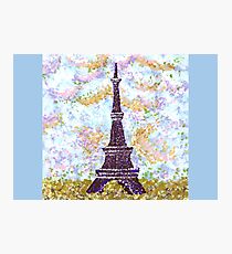 Eiffel Tower Pointillism by Kristie Hubler Photographic Print