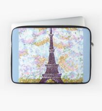 Eiffel Tower Pointillism by Kristie Hubler Laptop Sleeve