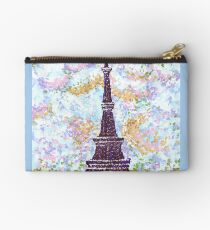 Eiffel Tower Pointillism by Kristie Hubler Studio Pouch