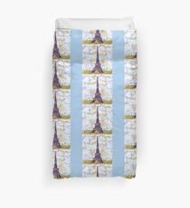 Eiffel Tower Pointillism by Kristie Hubler Duvet Cover