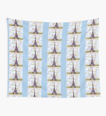 Eiffel Tower Pointillism by Kristie Hubler Wall Tapestry