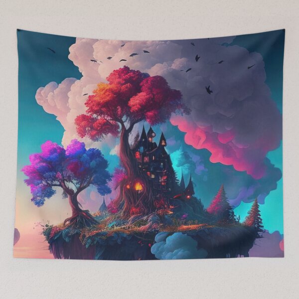 Item preview, Small floating island in the sky illustration designed and sold by RK - Shop.