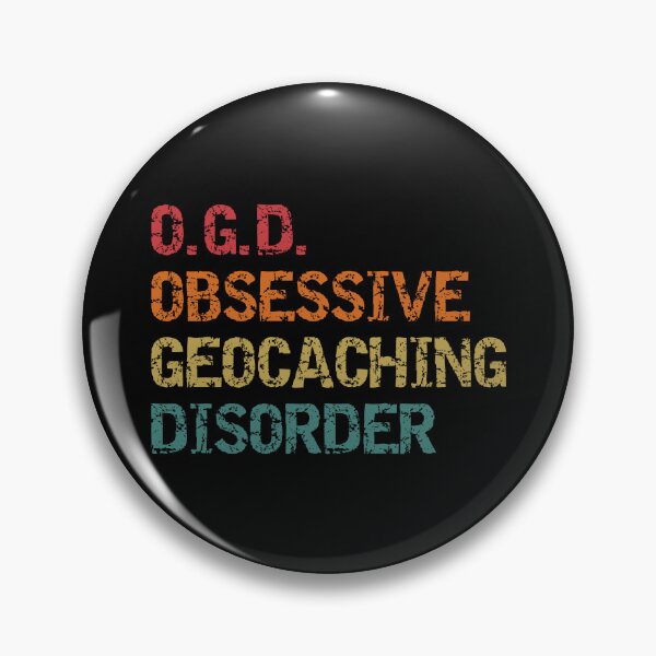 Item preview, Geocaching gift / OGD obsessive geocaching disorder coloured distressed typography designed and sold by portrait4you.