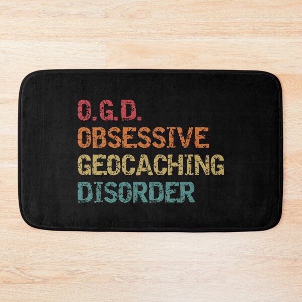 Item preview, Geocaching gift / OGD obsessive geocaching disorder coloured distressed typography designed and sold by portrait4you.