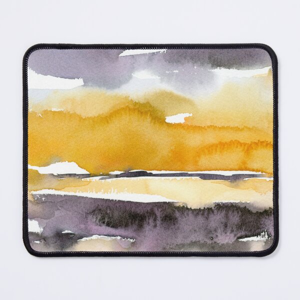 Item preview, Abstract Landscape in Purple and Dark Yellow Watercolor Painting - Vertical designed and sold by Kunrus Nakwijitpong.