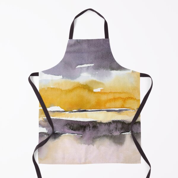 Item preview, Abstract Landscape in Purple and Dark Yellow Watercolor Painting - Vertical designed and sold by Kunrus Nakwijitpong.