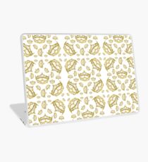 Queen of Hearts gold crown tiara tossed about by Kristie Hubler Laptop Skin