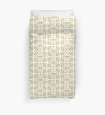 Queen of Hearts gold crown tiara tossed about by Kristie Hubler Duvet Cover