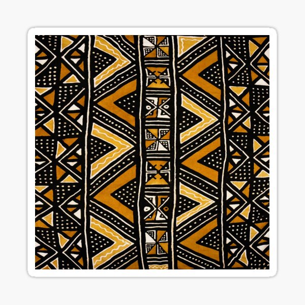 African Mud Cloth & Bogolan Fabric Sticker for Sale by Bynelo