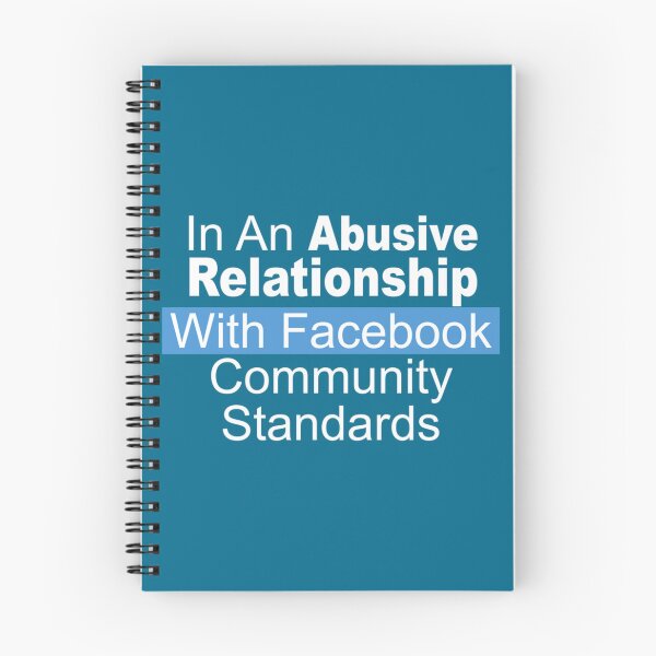 Item preview, in an abusive relationship with facebook community standards   designed and sold by DivineBurn.