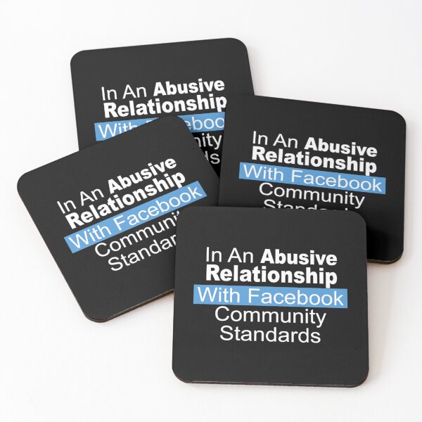 Item preview, in an abusive relationship with facebook community standards   designed and sold by DivineBurn.