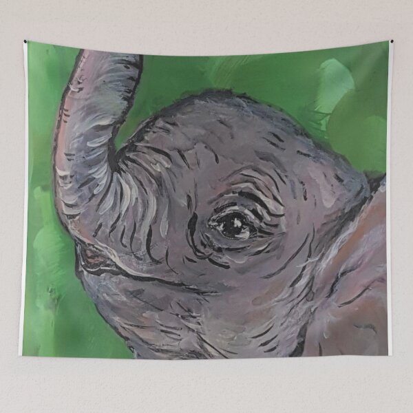 Item preview, Elephant with trunk up designed and sold by KVELKY.