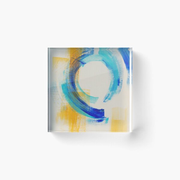 Item preview, Abstract #A106 | blue abstract circles painting designed and sold by Marco Paludet.