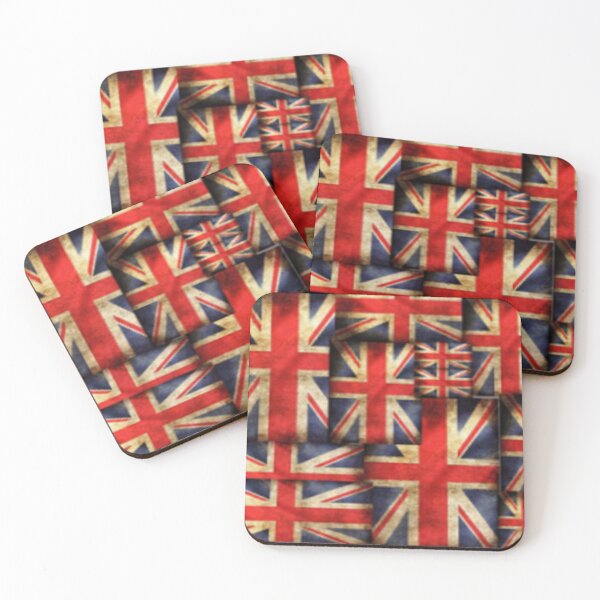Item preview, GRUNGY BRITISH WORN BATTLE FLAGS ABSTRACT ART designed and sold by sharlesart.
