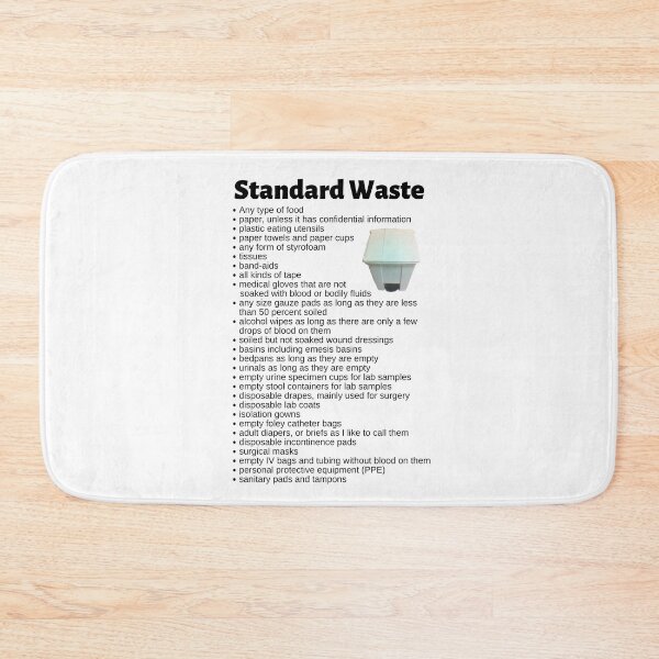 Item preview, Standard Waste List Infographic designed and sold by Caregiverology.