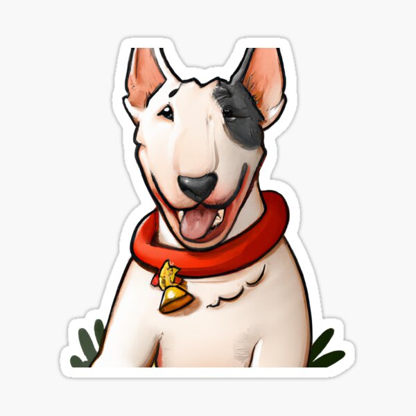 Item preview, Cute Bull Terrier Drawing designed and sold by WeHeartAnimals.