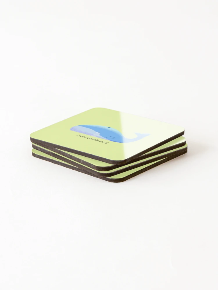 Thumbnail 4 of 5, Coasters (Set of 4), Overwhalemed designed and sold by JavaDraws.