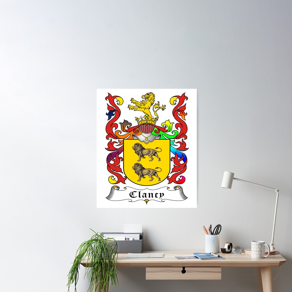 Clancy Coat of Arms Vintage Poster 