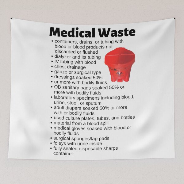 Item preview, Medical Waste List Infographic designed and sold by Caregiverology.