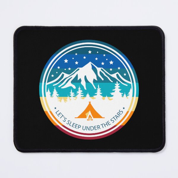 Item preview, Sleep Under the Stars Sunset Badge designed and sold by Rooster Syndicate.
