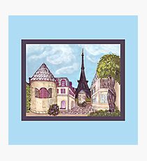 Paris Eiffel Tower inspired impressionist landscape by Kristie Hubler Photographic Print