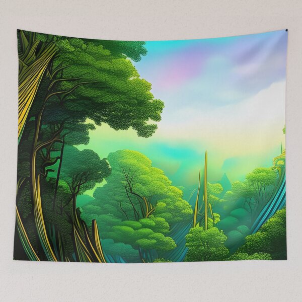Item preview, Curved Trees, Ai Generated Art  designed and sold by ACC .