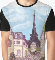Paris Eiffel Tower inspired impressionist landscape by Kristie Hubler Graphic T-Shirt