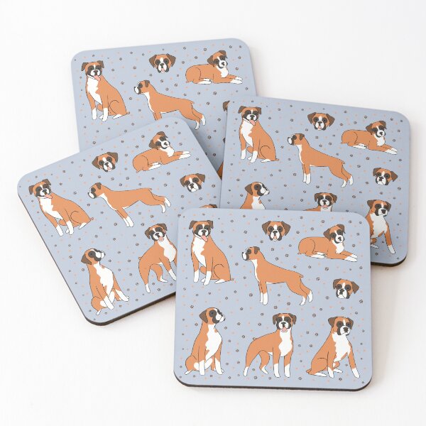 Item preview, Boxer dog illustration pattern  designed and sold by Yarafantasyart.