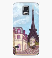 Paris Eiffel Tower inspired impressionist landscape by Kristie Hubler Case/Skin for Samsung Galaxy