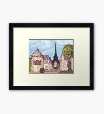 Paris Eiffel Tower inspired impressionist landscape by Kristie Hubler Framed Print
