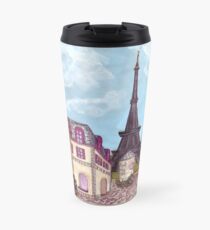 Paris Eiffel Tower inspired impressionist landscape by Kristie Hubler Travel Mug